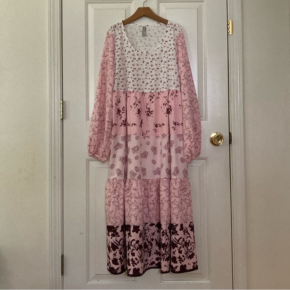 Women’s pink patchwork Noracora dress